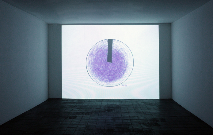 24 Hours Drawing (Mauna Kea All Sky Camera): installation view